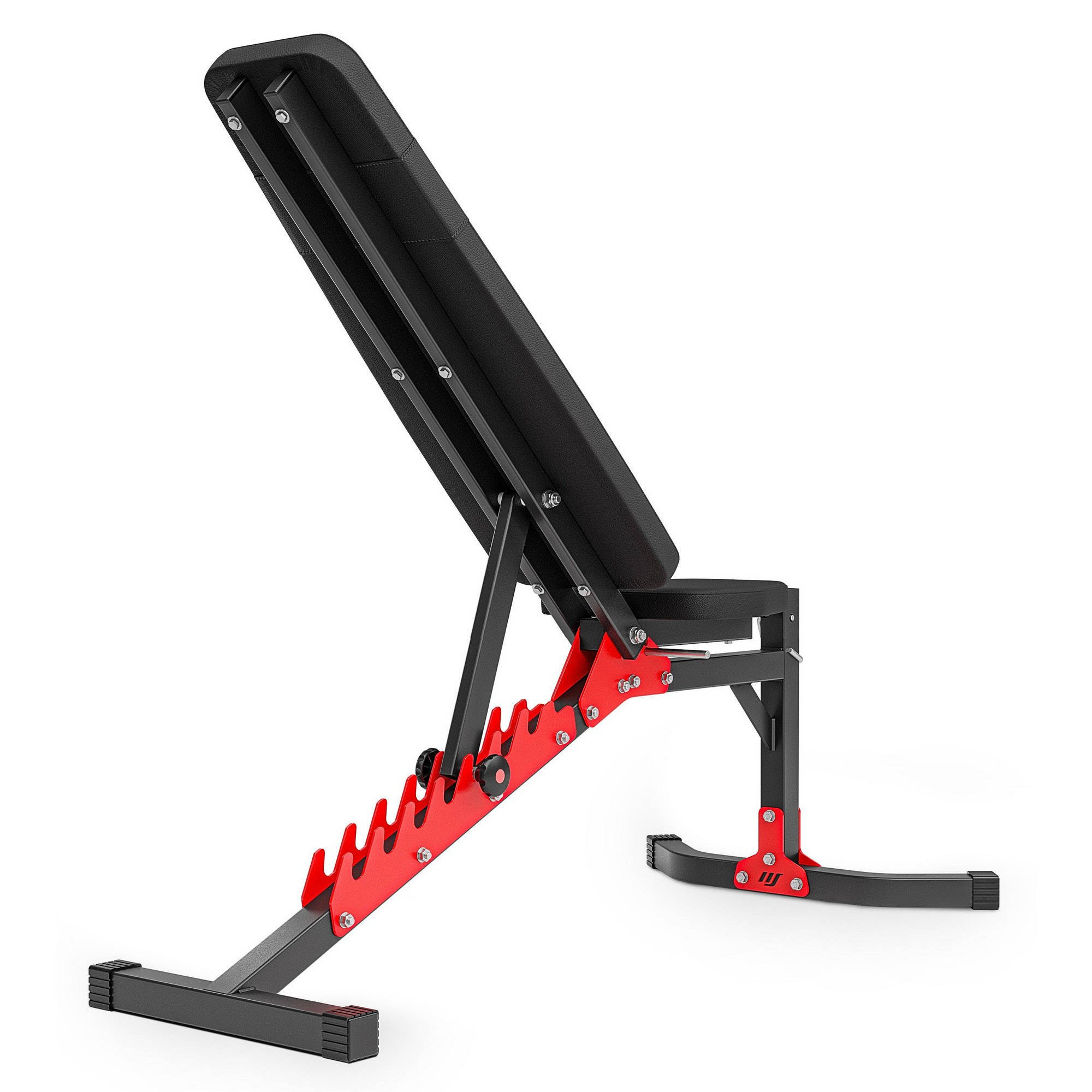 Ensemble MH25 | Banc de musculation + supports pour barres + banc à biceps  + extension de jambes + poulie pour traction - Marbo Sport