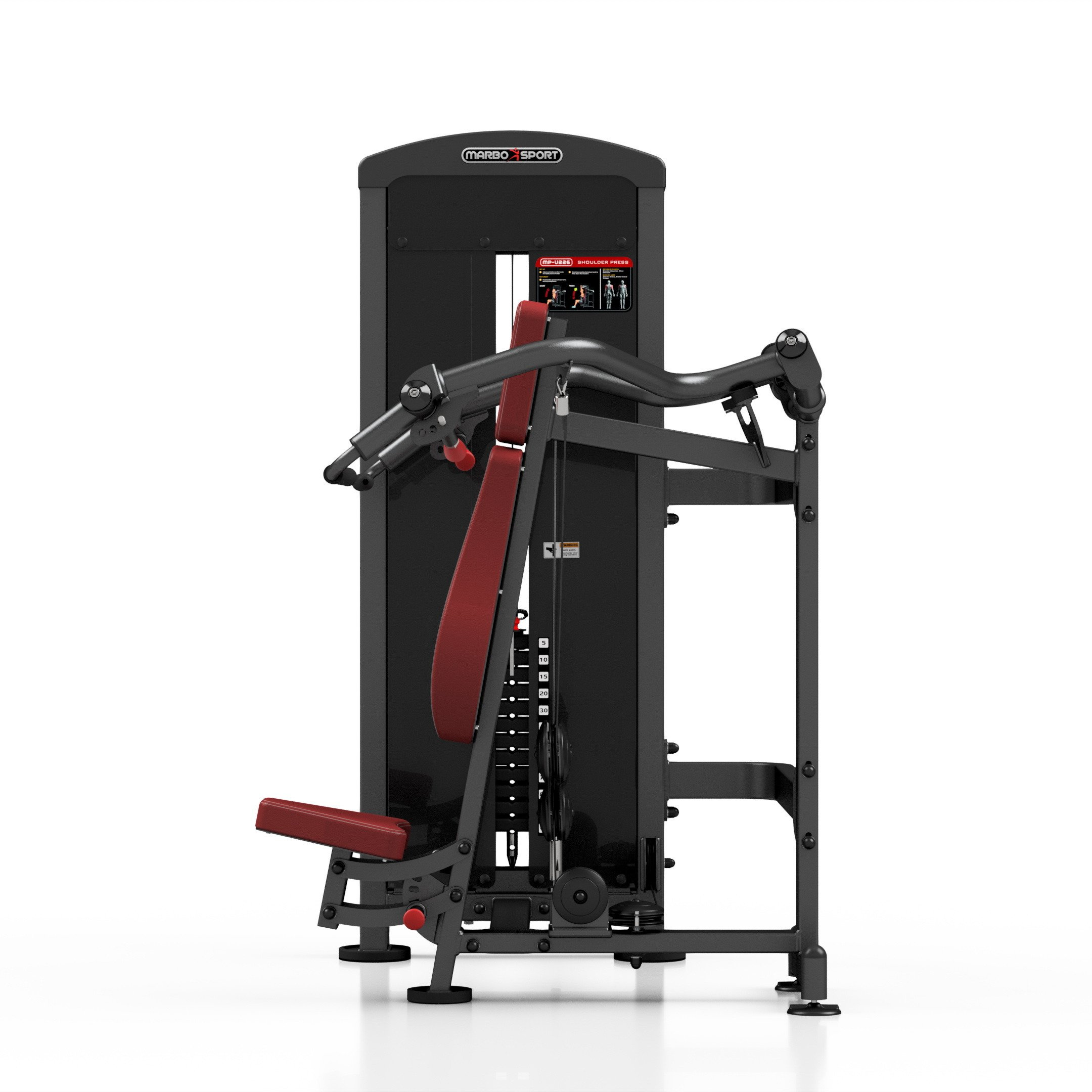 Appareil de musculation des épaules MP-U226 - Marbo Sport anthracite  métallique \ noir  Équipement de force \ Machines multifonctionnelles \  Machine avec une pile de poids Black Week 2023 Cyber Week