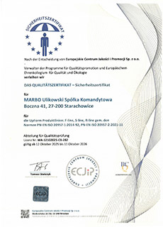 Certyfikat Bezpieczeństwa Sprzęt do siłowni