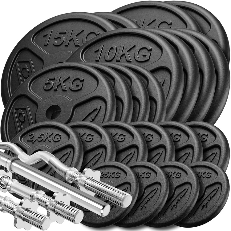 Kit de barres d’haltères renforcées et de disques 173 kg SLIM