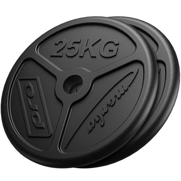 Ensemble de poids en fonte olympiques ø50 / 51 mm | 50 kg / 2 x 25 kg - Marbo Sport