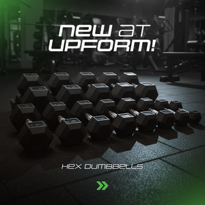 Haltère HEX en fonte avec revêtement en caoutchouc 17,5 kg - UpForm