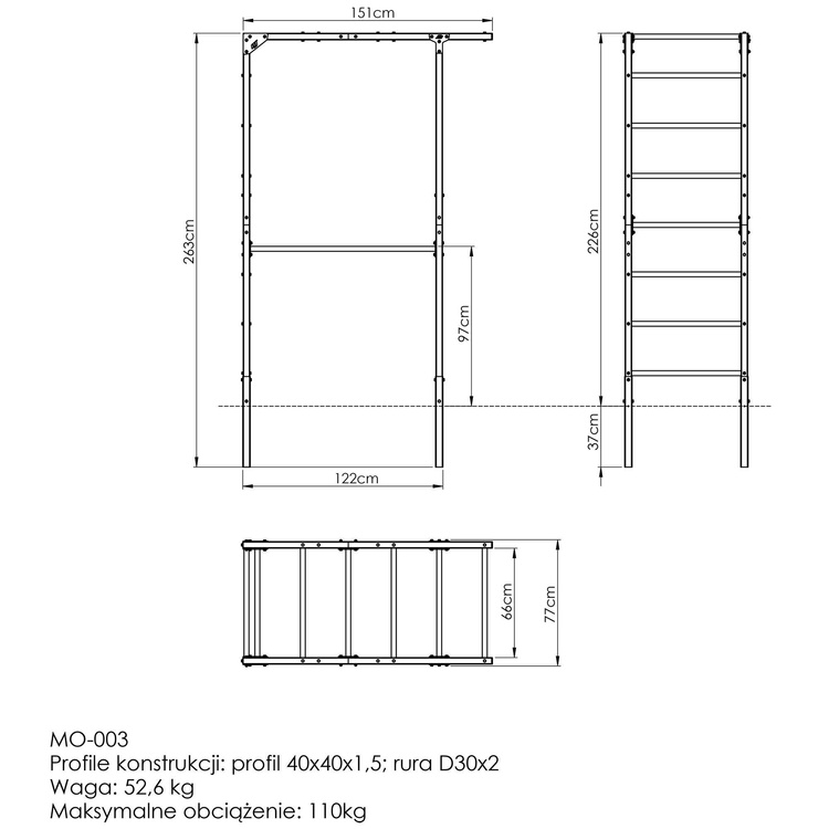 Espalier de Gymnastique Extérieur MO-003 - Marbo Sport
