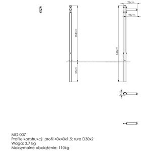 Mains courantes externes (courtes) MO-007 - Marbo Sport
