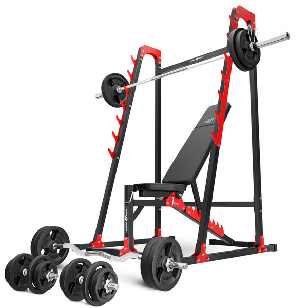 Ensemble MH24 | Banc de musculation MH-L115 + supports multiniveaux MH-S204 - Marbo Sport