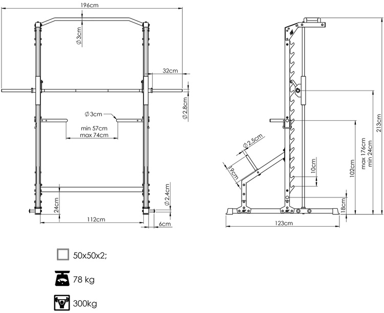 Machine Smith avec roulements linéaires MS-U117 2.0 - Marbo Sport