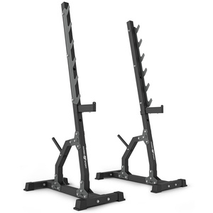Set MS8_2.0_113KG | Banc d'entraînement double face réglable + supports multi-niveaux (2 pièces) + kit de barres d'haltères renforcées et de disques pour la musculation de 113 kg - Marbo Sport