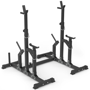 Set MS11_2.0_83KG | banc d'entraînement double face réglable face + supports réglables + kit de barres d'haltères renforcées et de disques pour la musculation de 83 kg - Marbo Sport