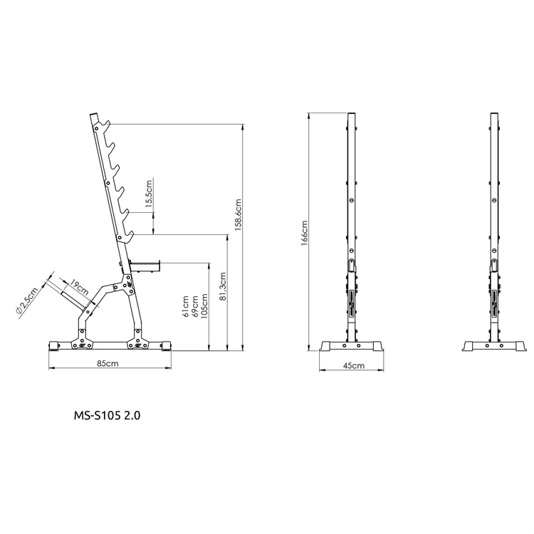 Supports multi-niveaux (2 pièces) MS-S105 2.0 - Marbo Sport