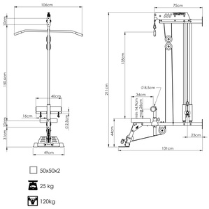 Tire-poids avec siège et repose-pieds MS-W104 2.0 - Marbo Sport