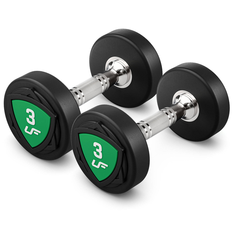 Jeu d'haltères en polyuréthane 1-10kg (par incréments de 1 kg) 110 kg + support pour haltères UR-S005 - UpForm