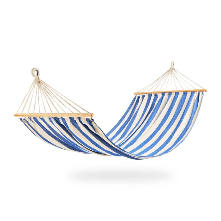 Hamac de jardin avec barre en bois 290 x 125 cm - Marbo Sport