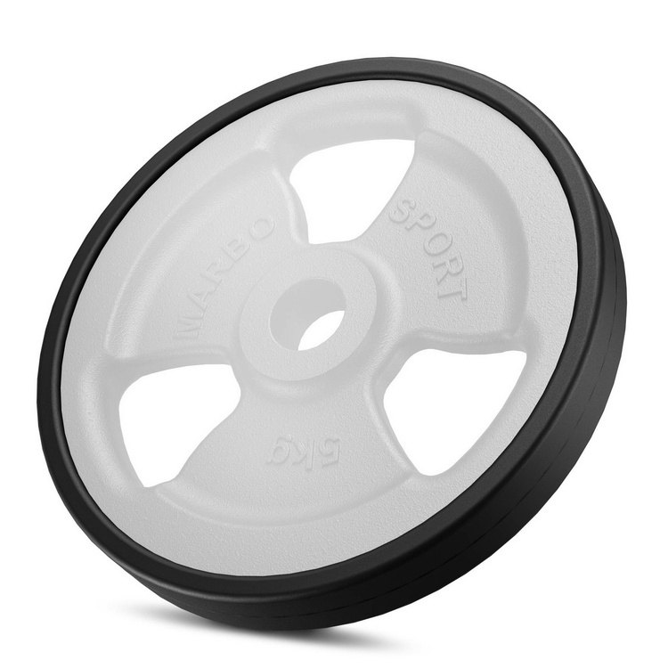 Ensemble de poids en fonte caoutchoutés Tri-grip ø30 / 31 mm | 29 kg /4 x 5 kg + 2 x 2,5 kg + 4 x 1 kg - Marbo Sport