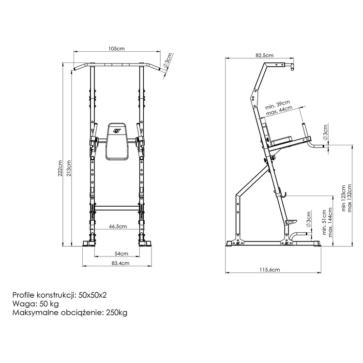 Station de Musculation avec Barre de Traction MS-U110 2.0 - Marbo Sport