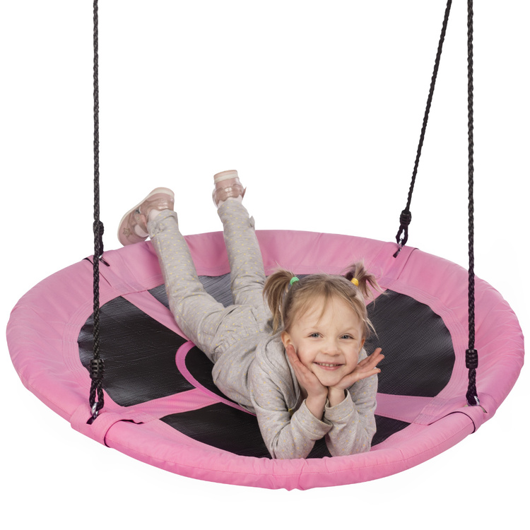 Balançoire suspendue nid de cigogne Ø100 cm PINK - NILS