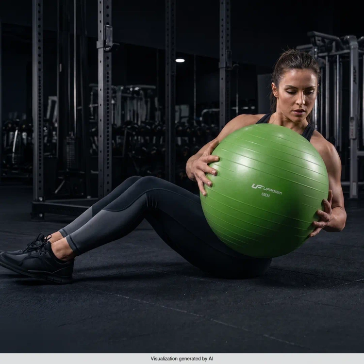 Ballon de gymnastique 65 cm vert UpForm