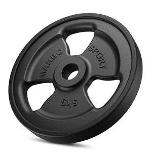 Ensemble de poids en fonte caoutchoutés Tri-grip ø30 / 31 mm | 29 kg / 2 x 5 kg + 6 x 2,5 kg + 4 x 1 kg - Marbo Sport