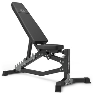 Set MS8_2.0_113KG_G | Banc d'entraînement double face réglable + supports multi-niveaux (2 pièces) + kit de barres d'haltères renforcées et de disques caoutchoutés pour la musculation de 113 kg - Marbo Sport