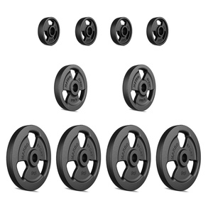 Ensemble de poids en fonte Tri-grip ø30 / 31 mm | 29 kg / 4 x 5 kg + 2 x 2,5 kg + 4 x 1 kg