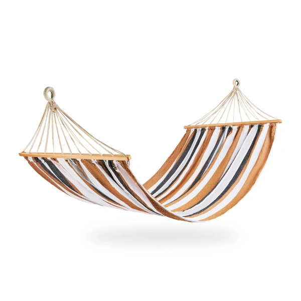 Hamac de jardin avec barre en bois 290 x 125 cm - Ubeform