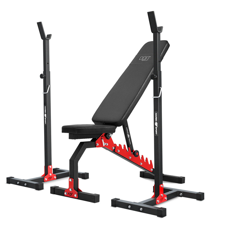 Ensemble MH7 | Banc de musculation MH-L114 + supports pour barres MH-S201 - Marbo Sport