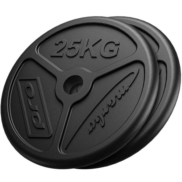Ensemble de poids en fonte olympiques ø50 / 51 mm | 50 kg / 2 x 25 kg - Marbo Sport
