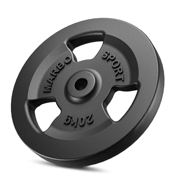 Ensemble de poids en fonte Tri-grip ø30 / 31 mm | 60 kg / 2 x 20 kg + 2 x 10 kg - Marbo Sport