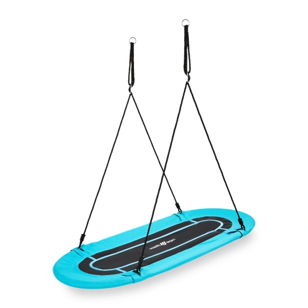 Balançoire nid d'oiseau ovale 167 x 71 cm turquoise - Marbo Sport