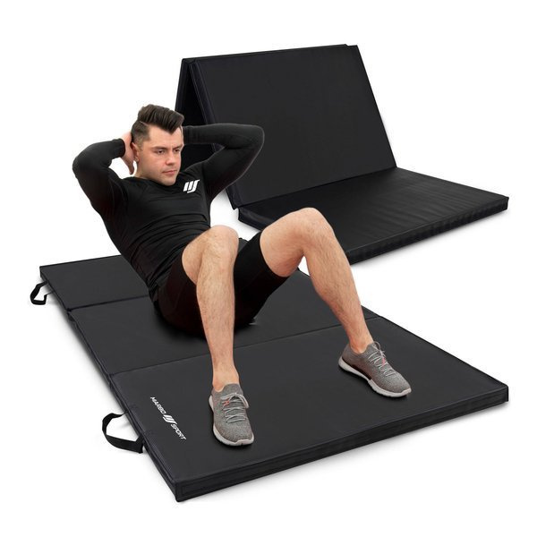 Tapis pliable stable avec fermeture velcro 180 x 90 x 5 cm noir - Marbo Sport