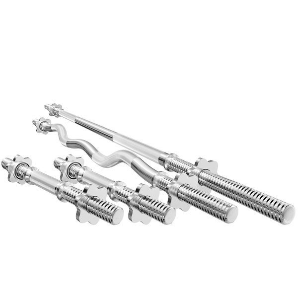 Set MWG4 | Barre d'haltère 167 cm + Barre d’haltère à vis légèrement incurvée 120 cm + 2x Barre d'haltère 40 cm - Marbo Sport