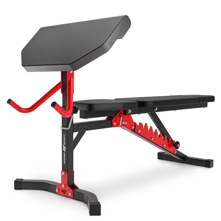 Ensemble MH1_68KG_KIER_G | Banc de musculation MH-L115 + banc à biceps MH-A101 + banc de musculation MH-A102 + kit de barres d'haltères renforcées et de disques caoutchoutés pour la musculation de 42 kg - Marbo Sport