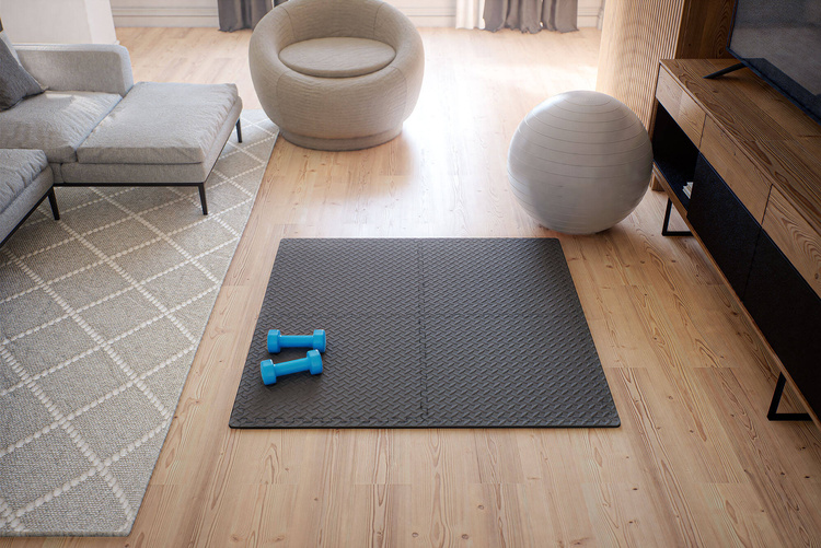 Tapis de sport puzzle 12 mm 4 pièces. - Marbo Sport