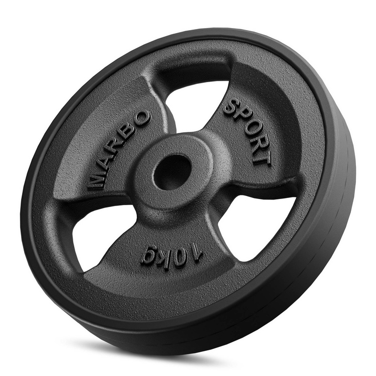 Ensemble de poids en fonte caoutchoutés Tri-grip ø30 / 31 mm | 30 kg / 2 x 10 kg + 2 x 5 kg - Marbo Sport
