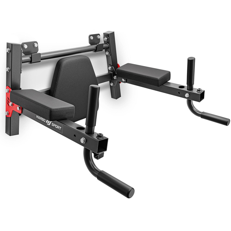 Ensemble MHU1 | Espalier de gymnastique métallique 230 x 81 cm MH-U204 + Barre murale et barre de traction 2 en 1 fixation murale et espalier MH-U205 - Marbo Sport