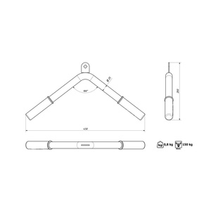 Poutrelle à deux mains pour ascenseur MH-C105 - Marbo Sport