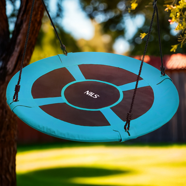 Balançoire suspendue nid de cigogne Ø100 cm türkis - NILS