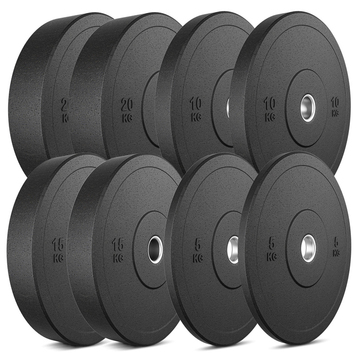Kit de poids olympiques bumpers ø50 / 51 mm | 100 kg / 2 x 5 kg + 2 x 10 kg + 2 x 15 kg + 2x 20 kg - Marbo Sport