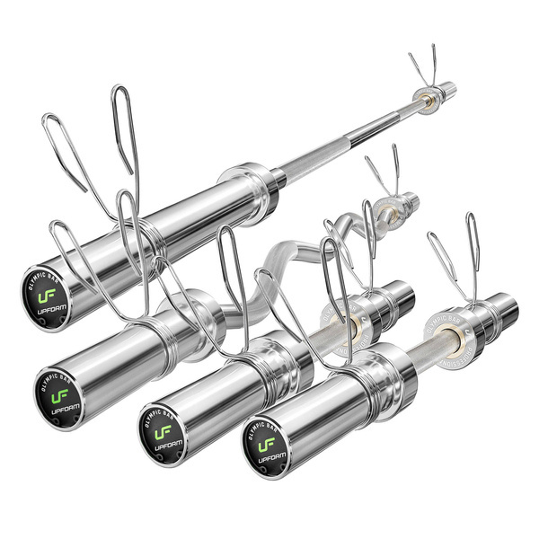 Ensemble OLG1 | Barre d'haltère olympique de 180 cm + Barre d'haltère incurvée de 120 cm + 2x Barre d'haltère courte olympique 50 cm - Marbo Sport