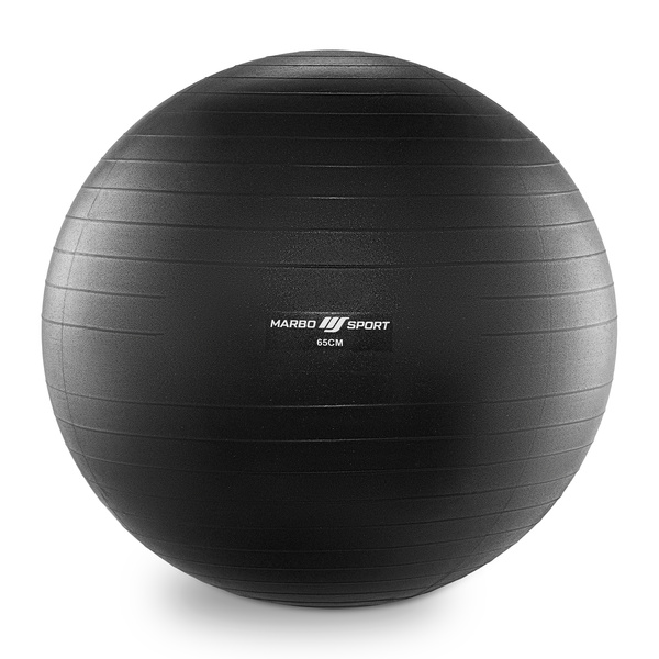 Ballon de gymnastique 65 cm noir Marbo Sport
