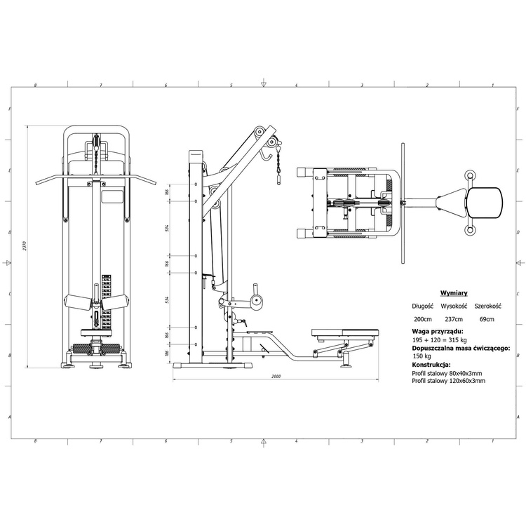 Machine 2-en-1 élévateur supérieur et inférieur MP-U211 - Marbo Sport