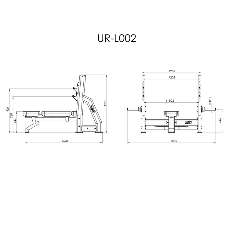 Banc de Développé Couché Olympique Plat UR-L002 - UpForm