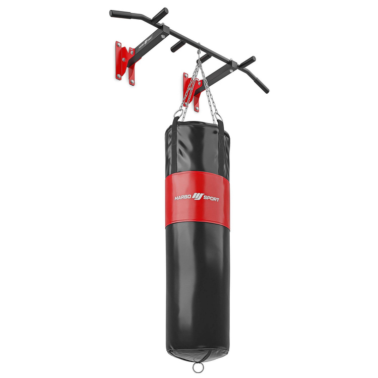 Barre de tractions universelle avec fixation au mur ou plafond et fixation pour sac de frappe MH-D202 - Marbo Sport